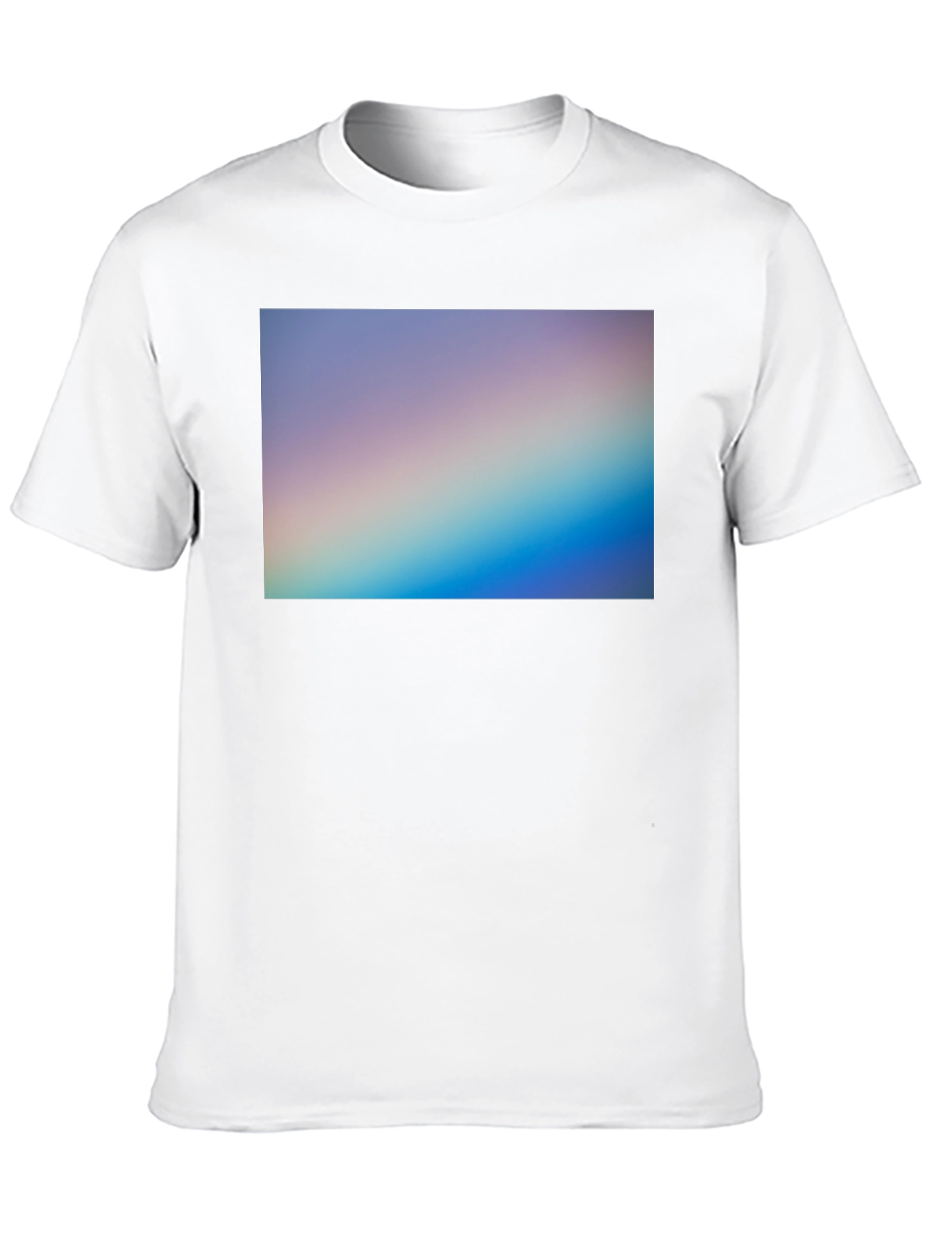 Gradient Spectrum Graphic Tee - Black Casual Shirt