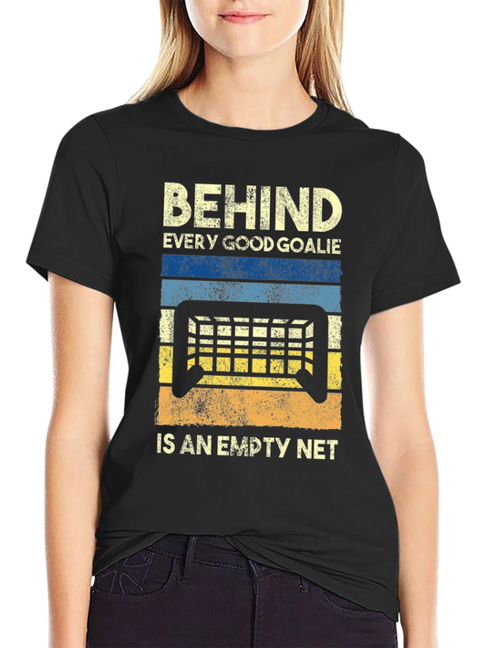 Funny Hockey Goalie Empty Net Graphic T-Shirt