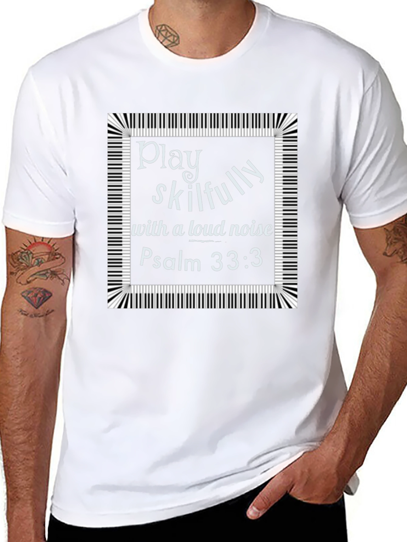 Play Skillfully Psalm 33:3 Graphic T-Shirt