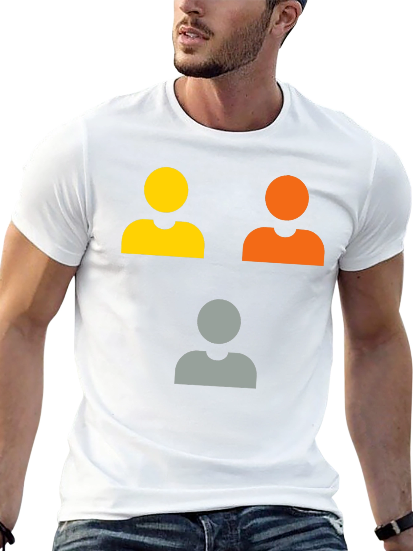Fun People Icon Graphic Tee - Black