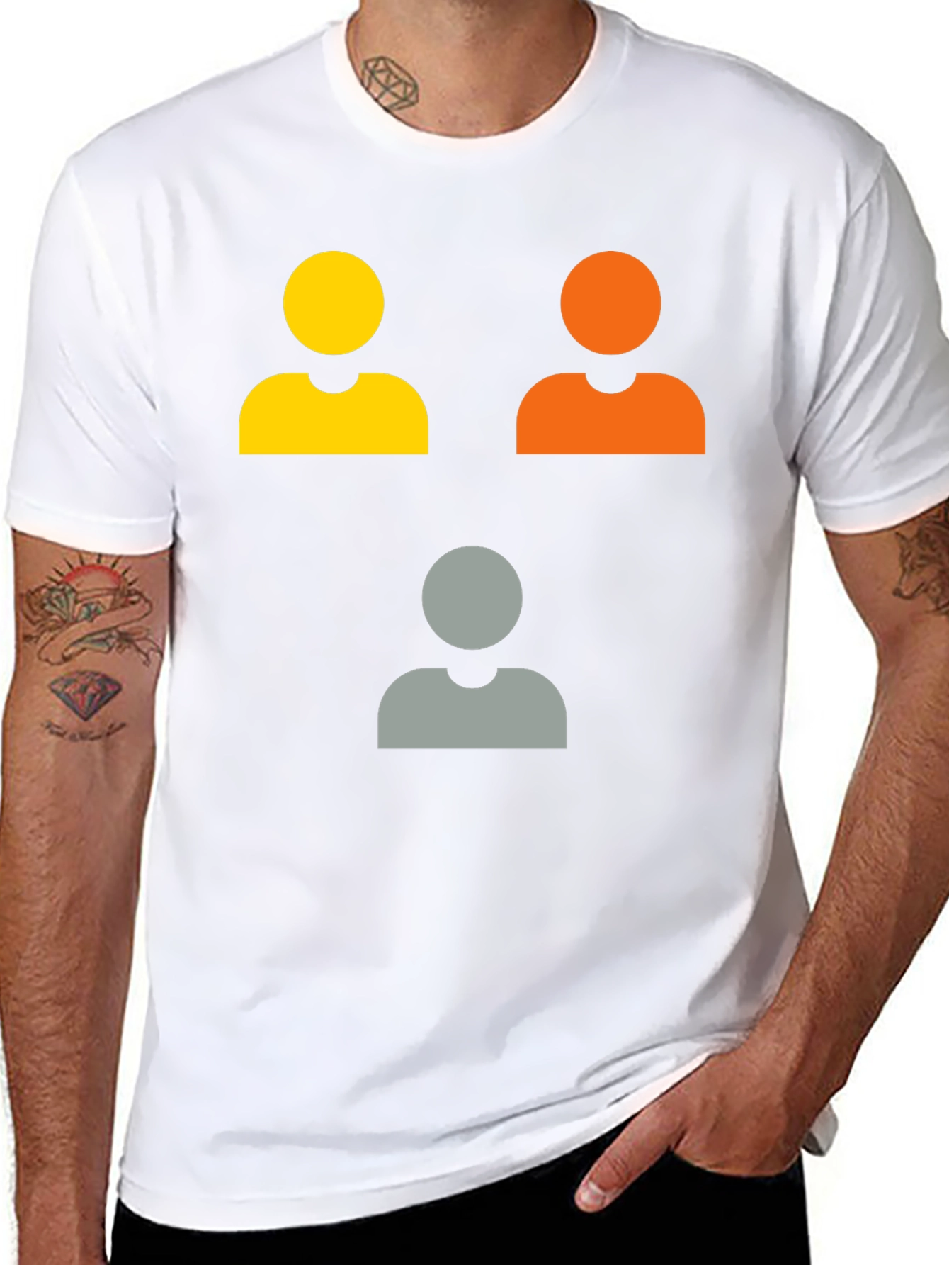 Fun People Icon Graphic Tee - Black