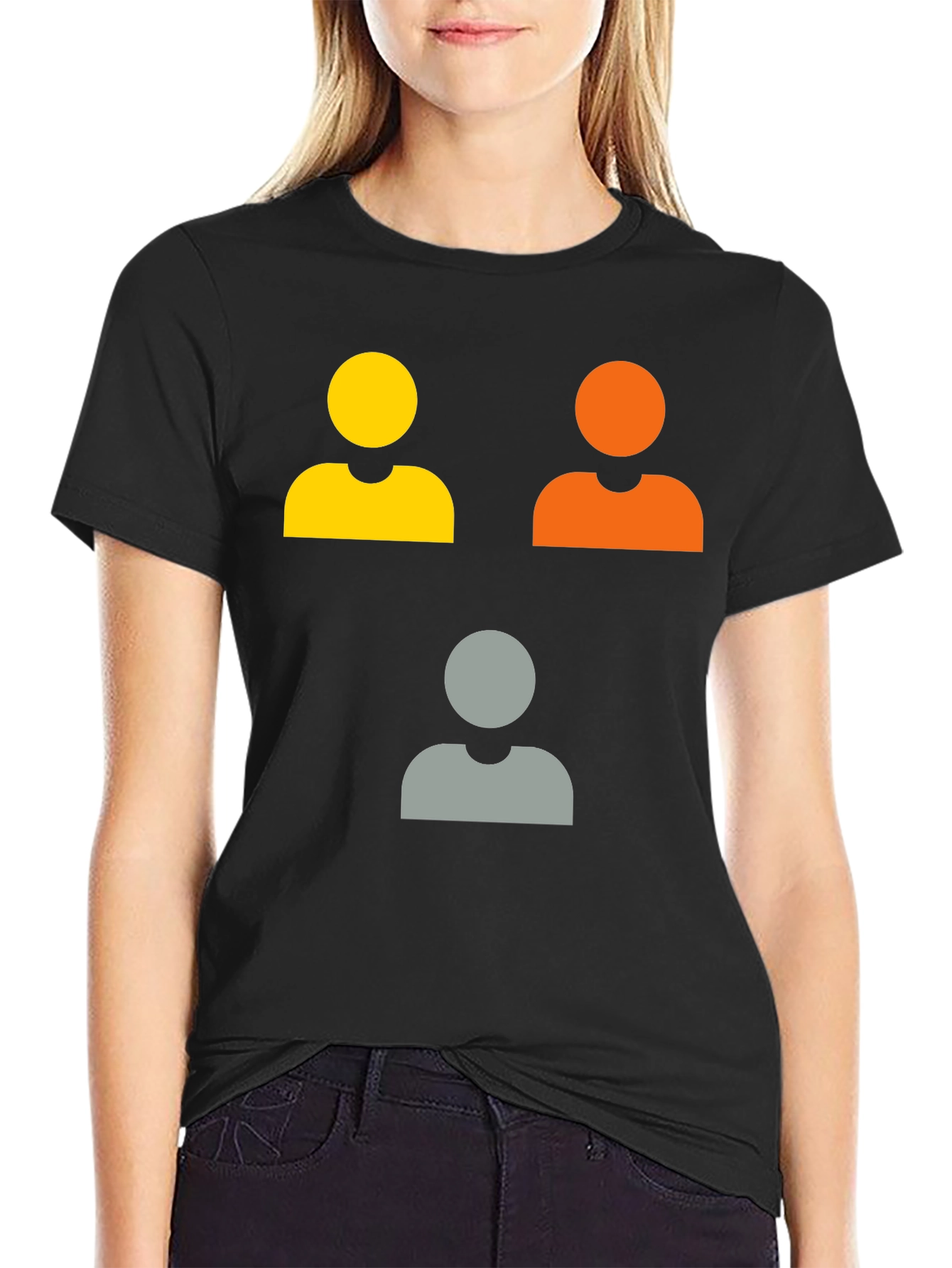 Fun People Icon Graphic Tee - Black