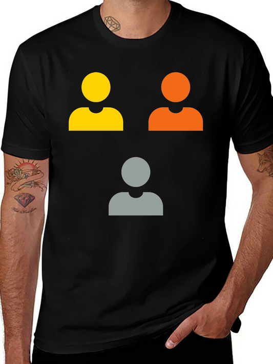Fun People Icon Graphic Tee - Black