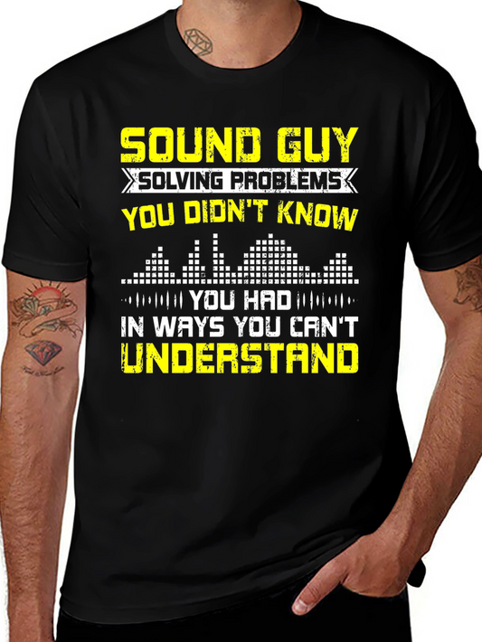 Sound Guy Graphic Tee - Solving Problems T-Shirt