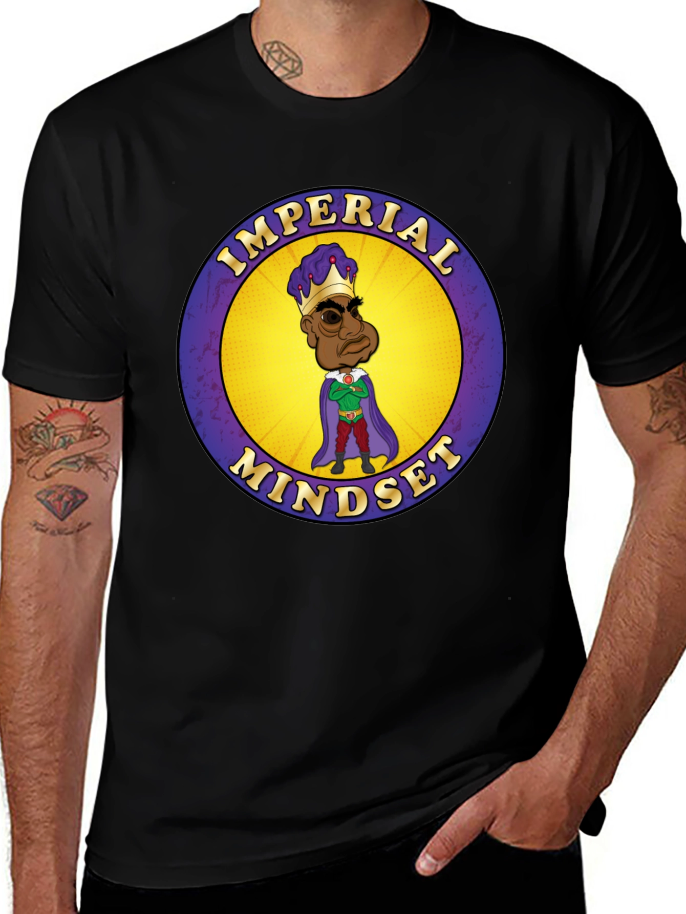 Imperial Mindset Graphic Tee - Black Cotton T-Shirt