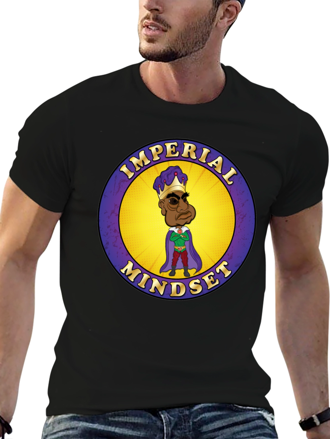 Imperial Mindset Graphic Tee - Black Cotton T-Shirt
