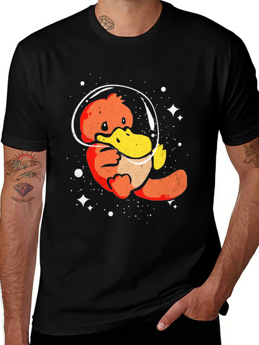 Astronaut Platypus Graphic Tee - Unique Space Design
