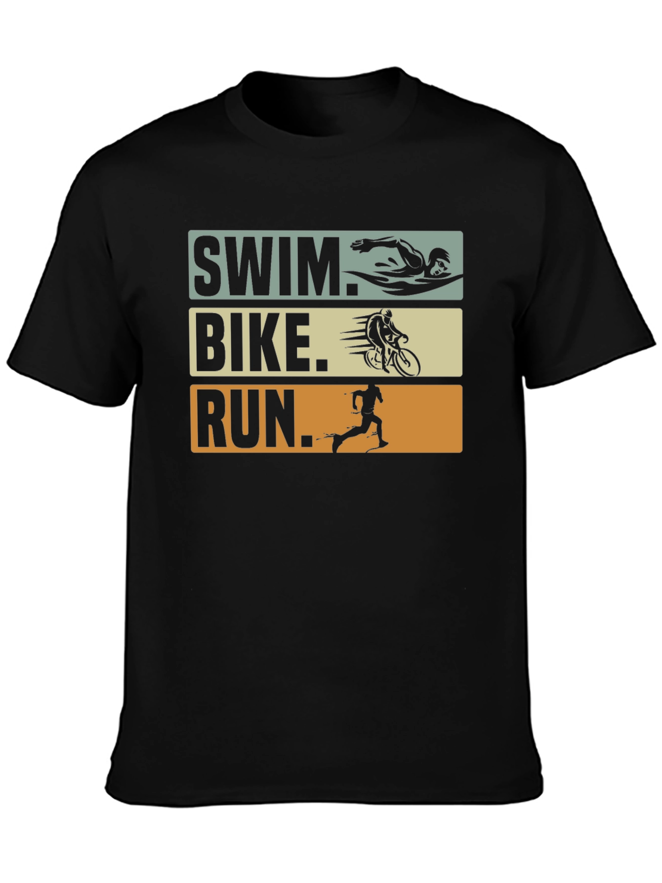 Triathlon Swim Bike Run Graphic T-Shirt