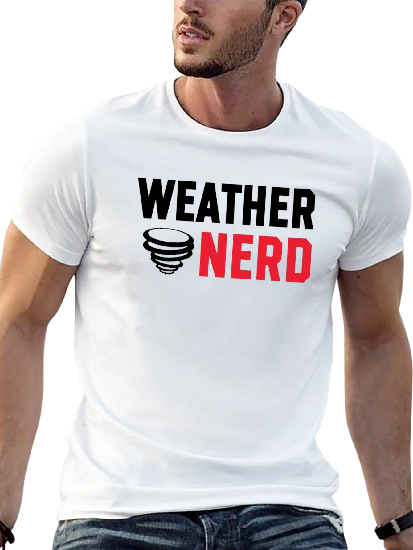 Weather Nerd Graphic T-Shirt - Black Cotton Tee