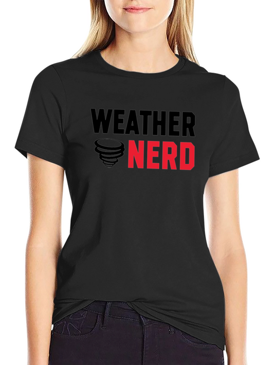 Weather Nerd Graphic T-Shirt - Black Cotton Tee