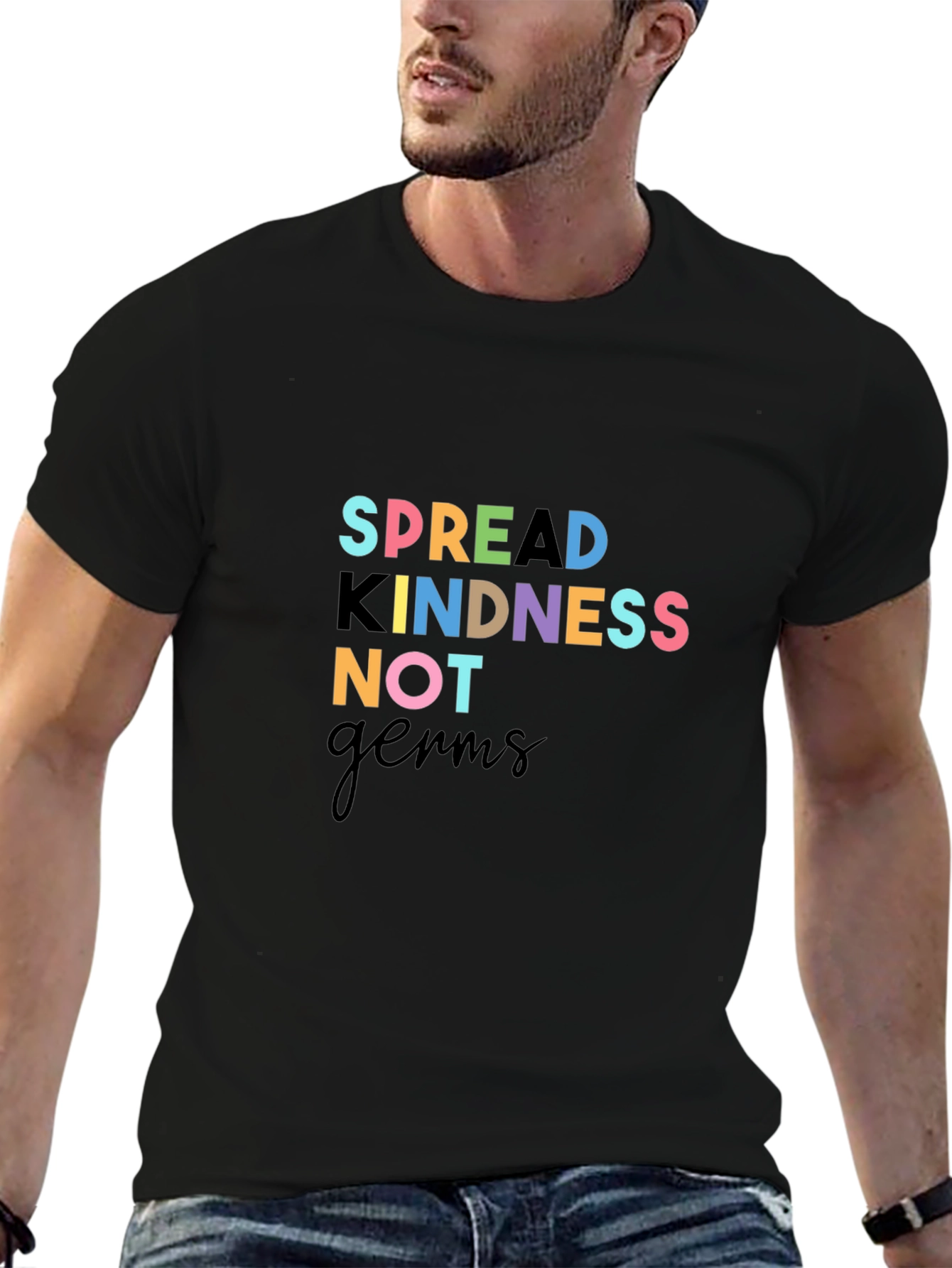 Spread Kindness Black Graphic Tee