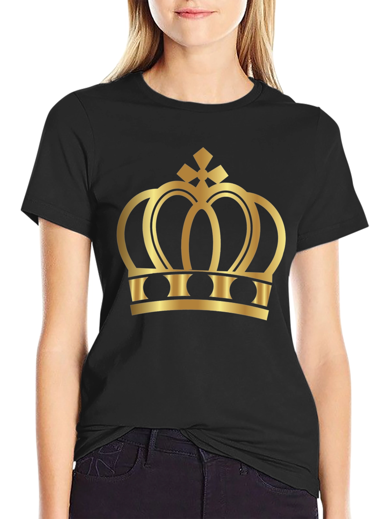 Gold Crown Graphic Black T-Shirt
