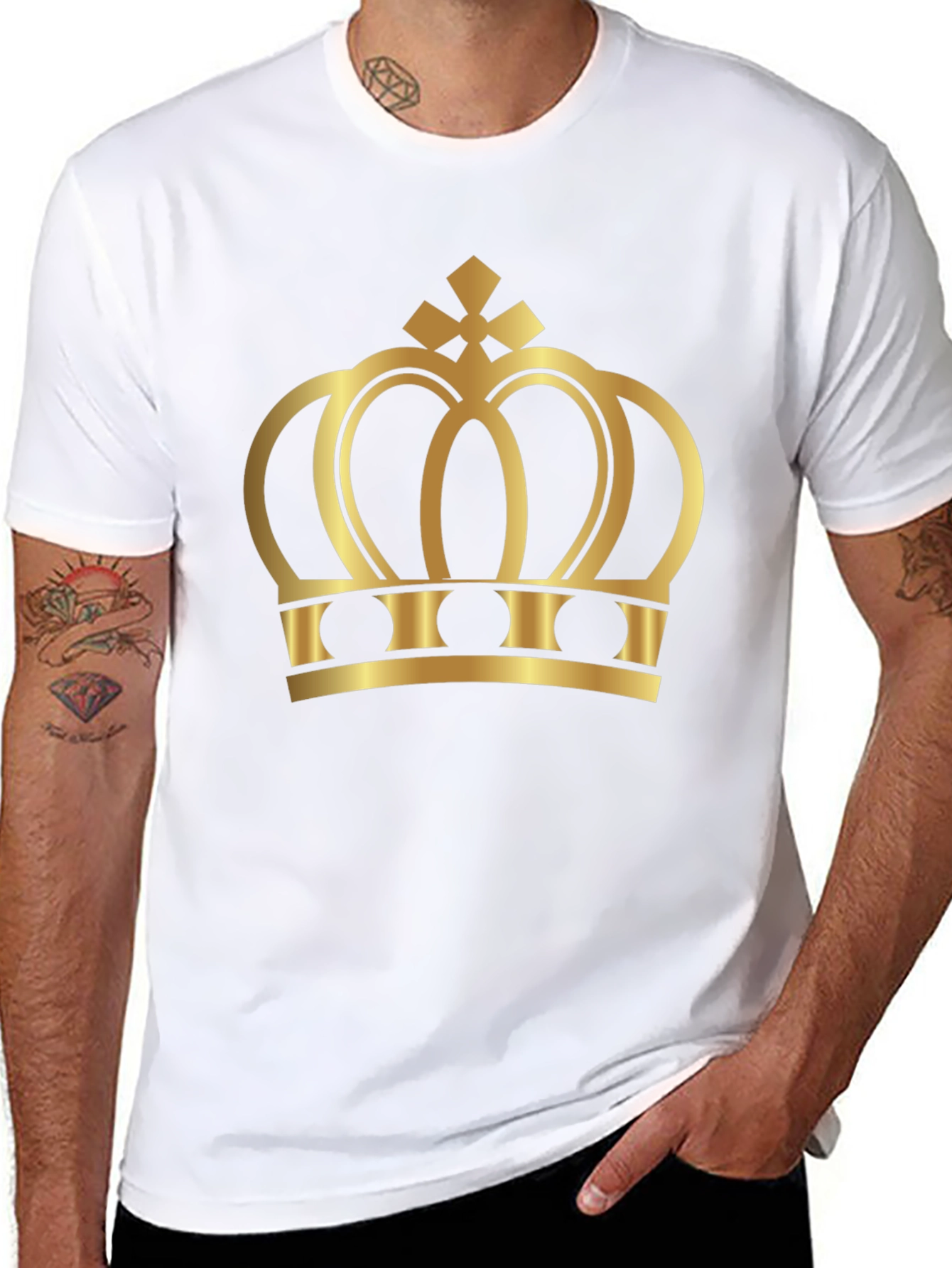 Gold Crown Graphic Black T-Shirt