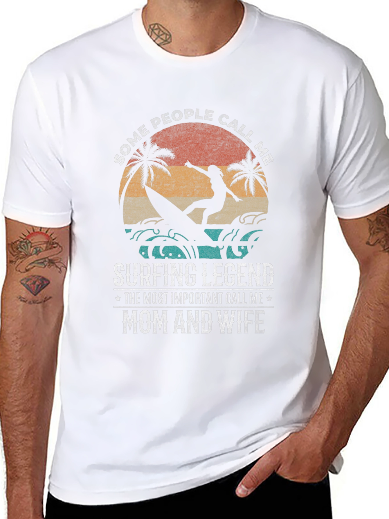 Surfing Legend T-Shirt - Mom and Wife Design