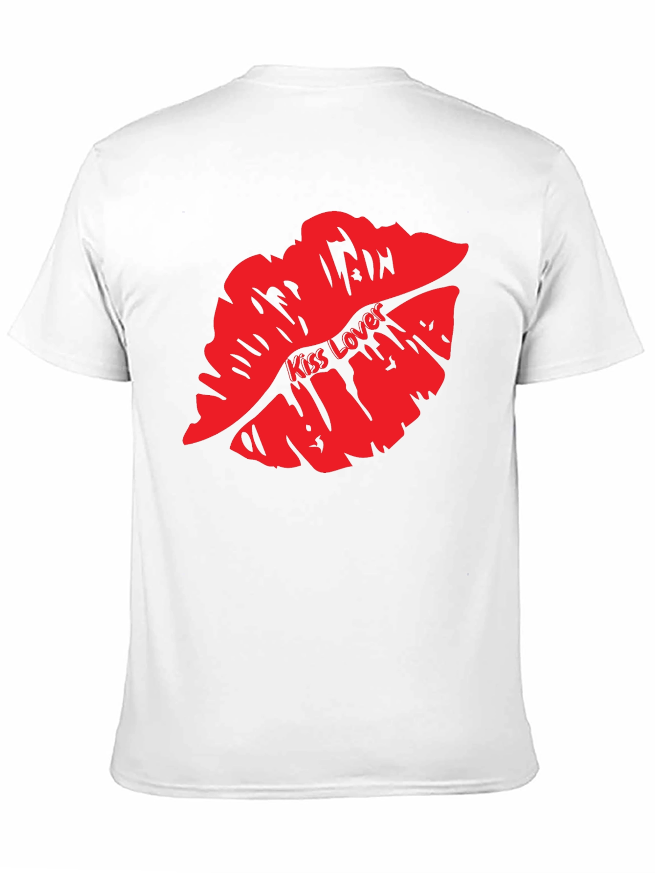 Kiss Lover Graphic Tee - Bold Red Lips T-Shirt