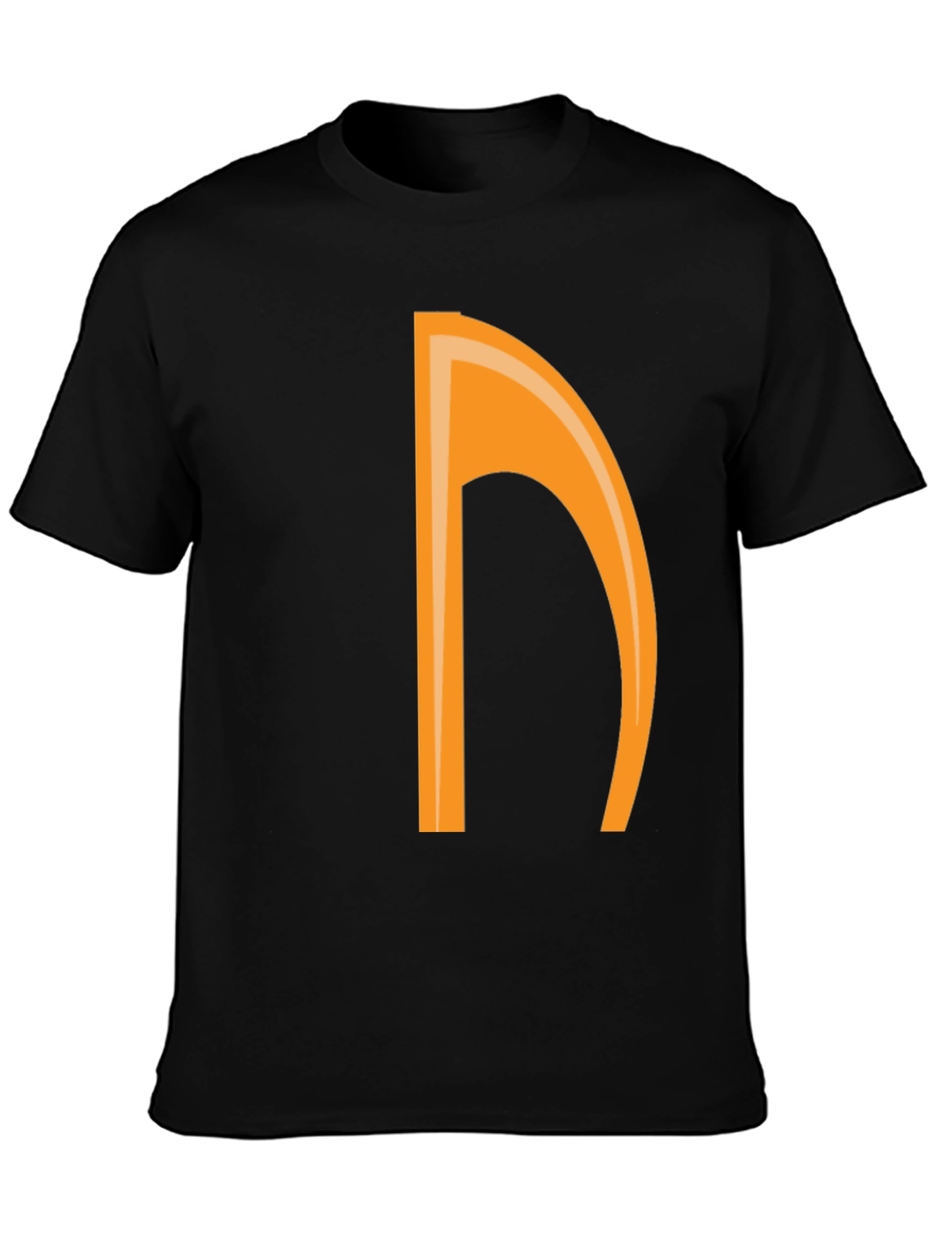 Orange Note Graphic Black Tee