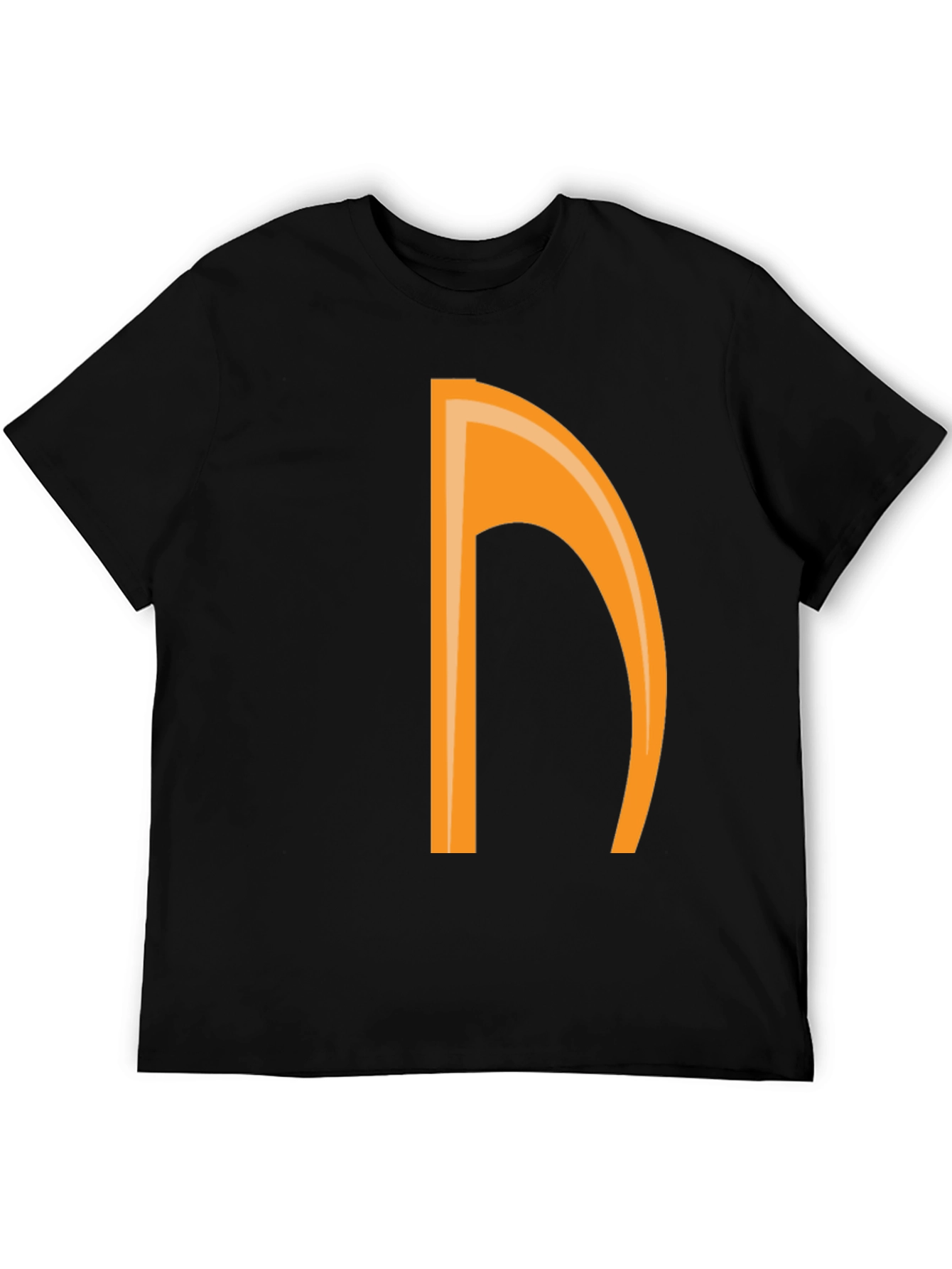 Orange Note Graphic Black Tee