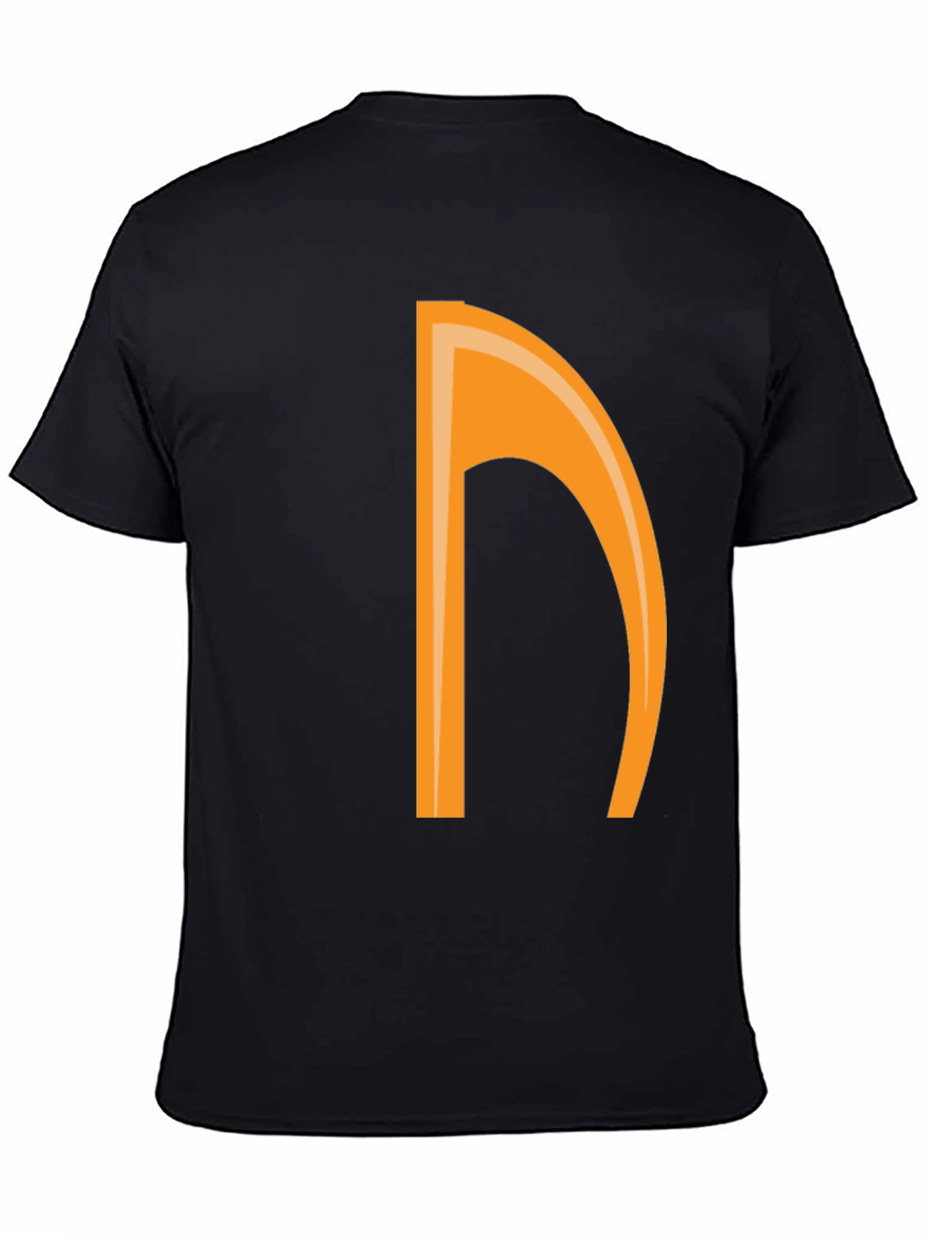 Orange Note Graphic Black Tee