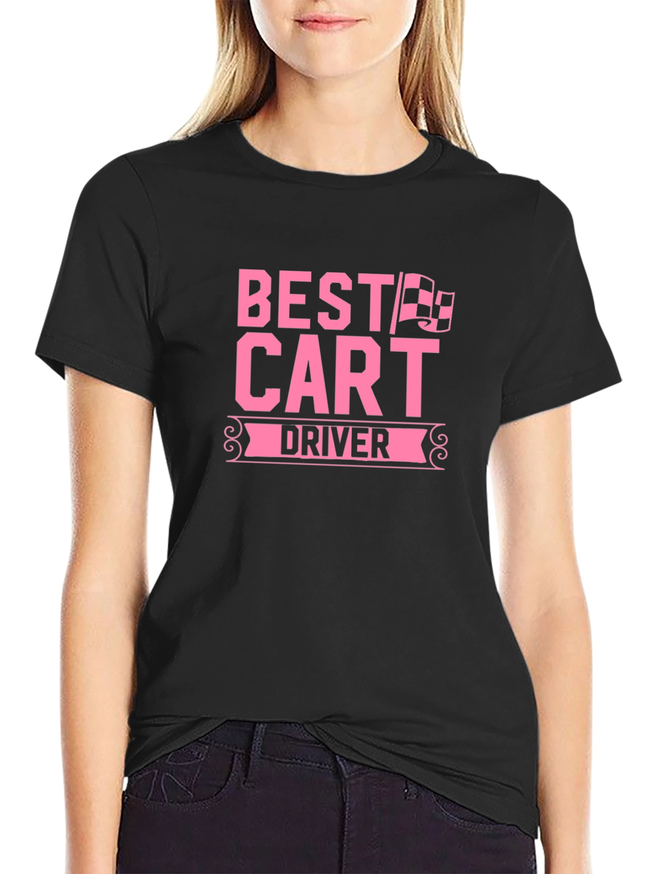 Best Cart Driver T-Shirt - Pink Graphic Tee