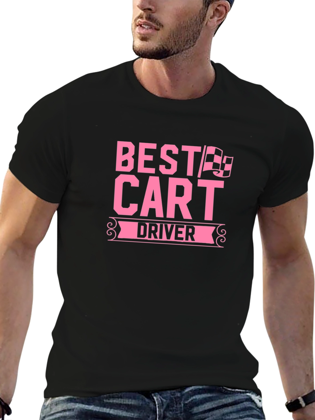 Best Cart Driver T-Shirt - Pink Graphic Tee
