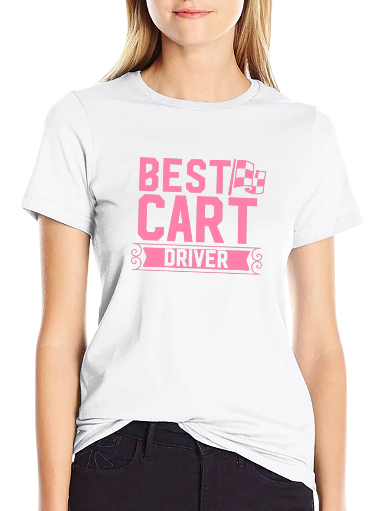 Best Cart Driver T-Shirt - Pink Graphic Tee