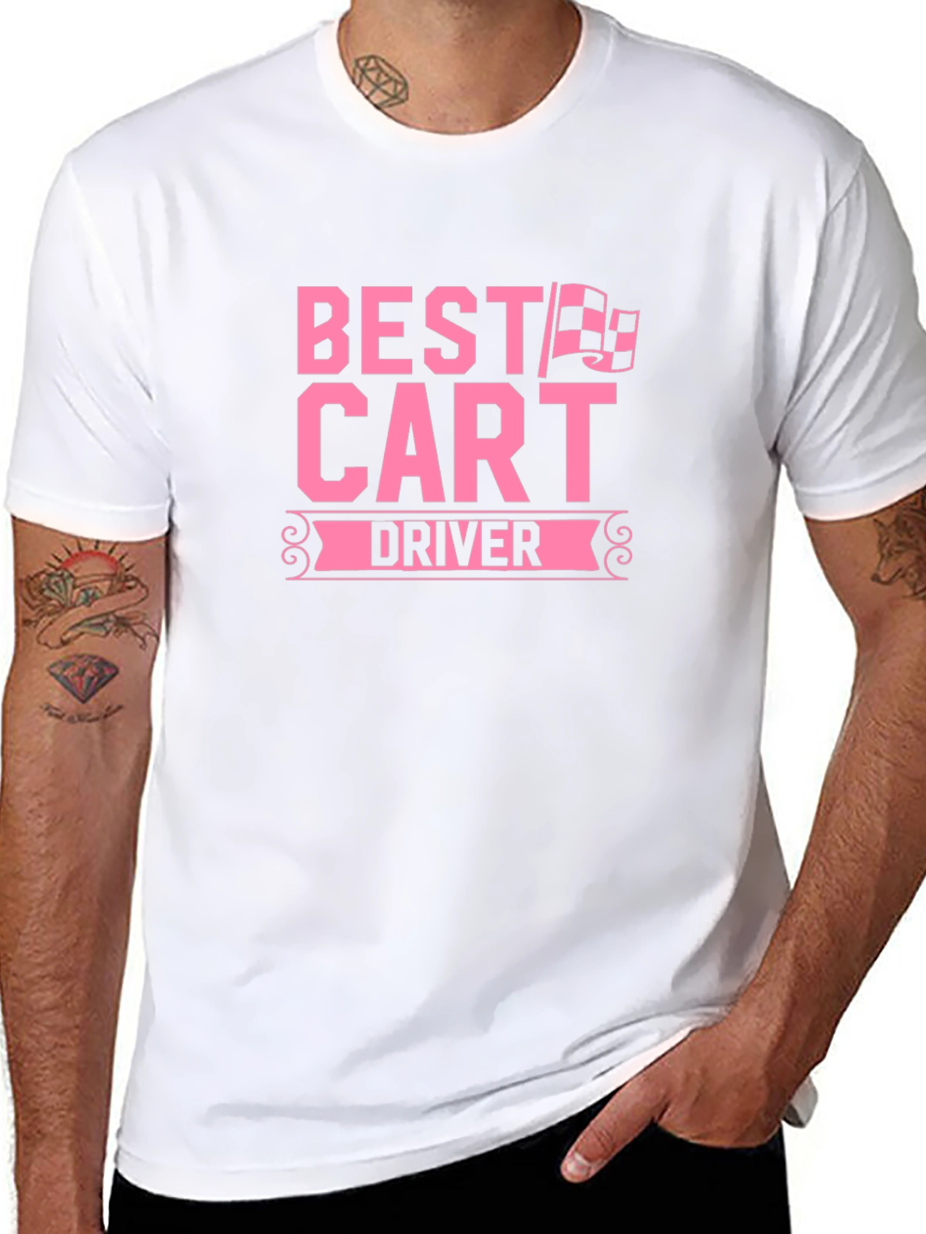 Best Cart Driver T-Shirt - Pink Graphic Tee