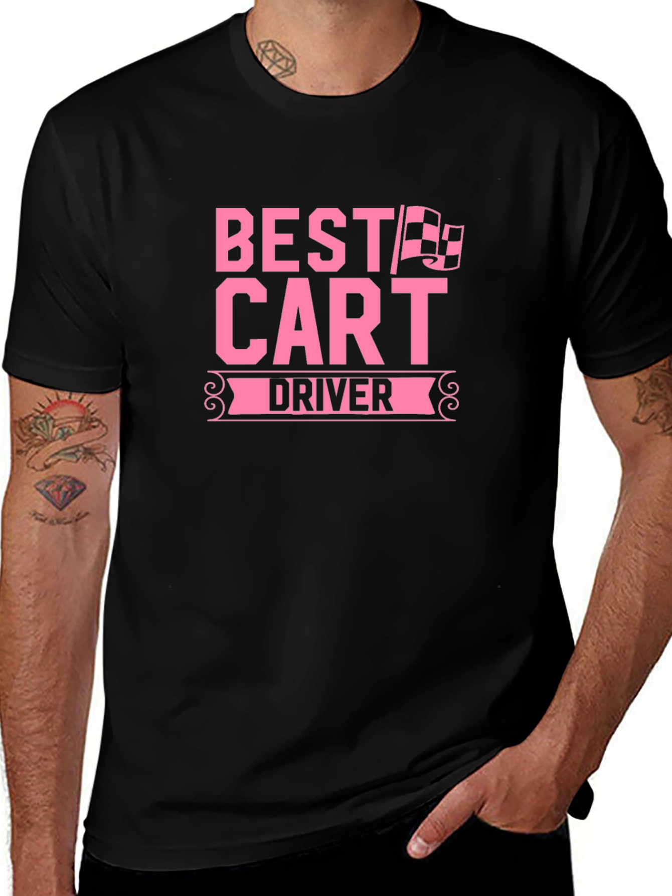 Best Cart Driver T-Shirt - Pink Graphic Tee