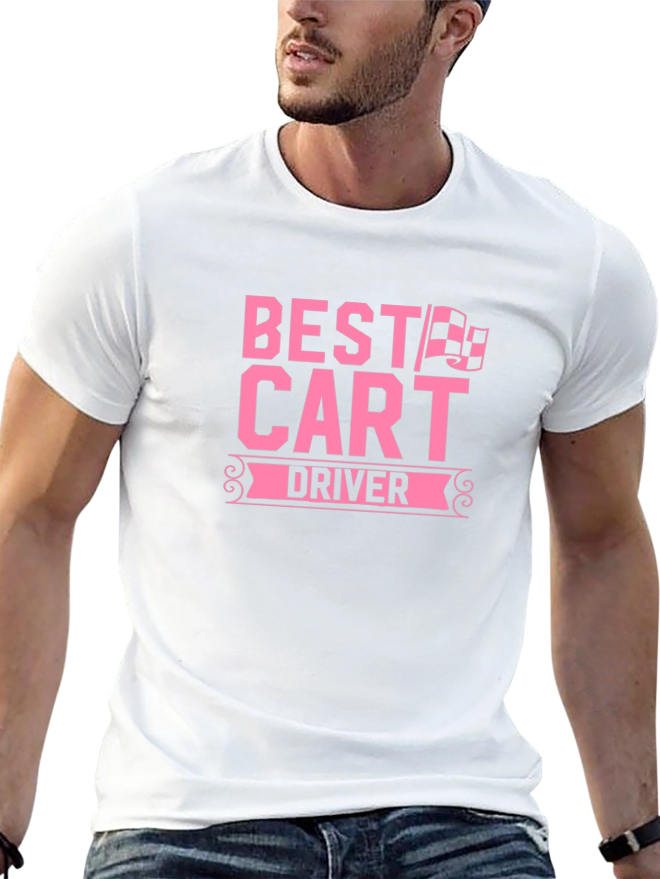 Best Cart Driver T-Shirt - Pink Graphic Tee