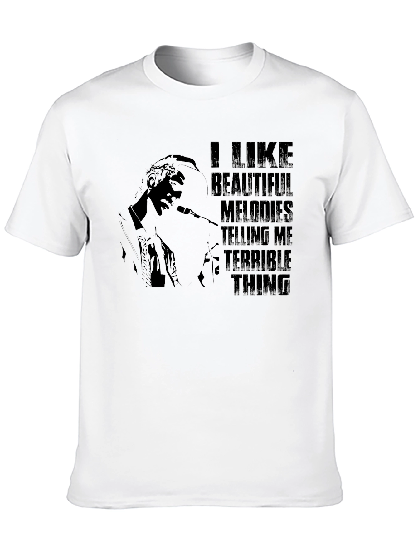 Melodic Misery Mens Black Graphic Tee