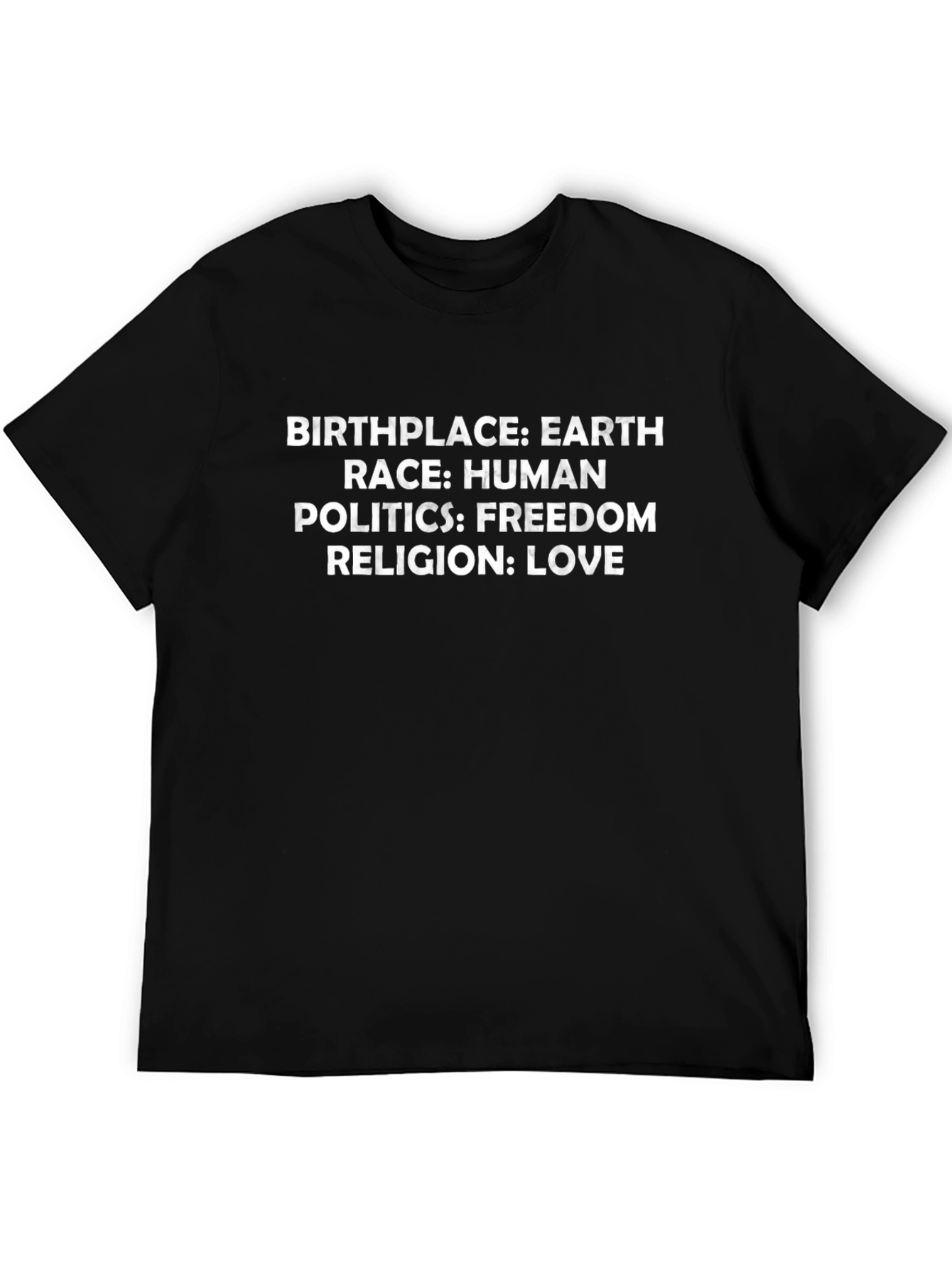 Earth Human Freedom Love Graphic Tee