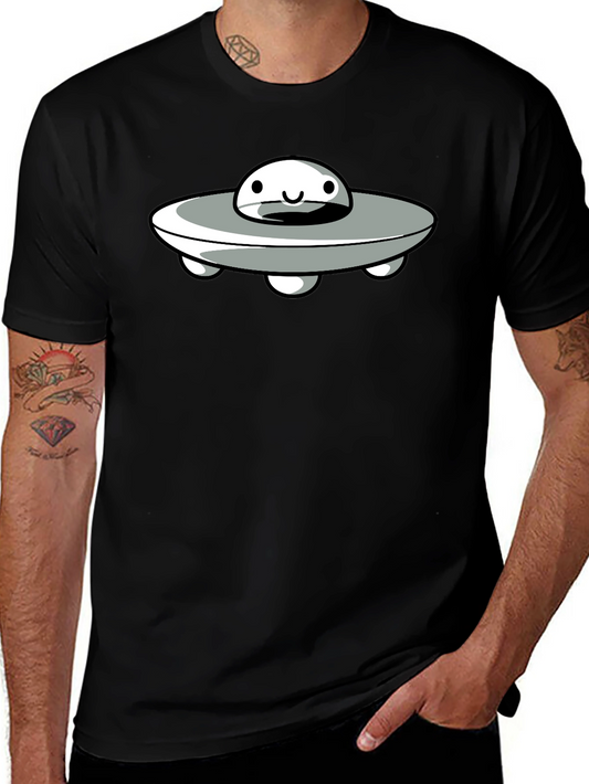 UFO Graphic Tee - Black Cotton Blend