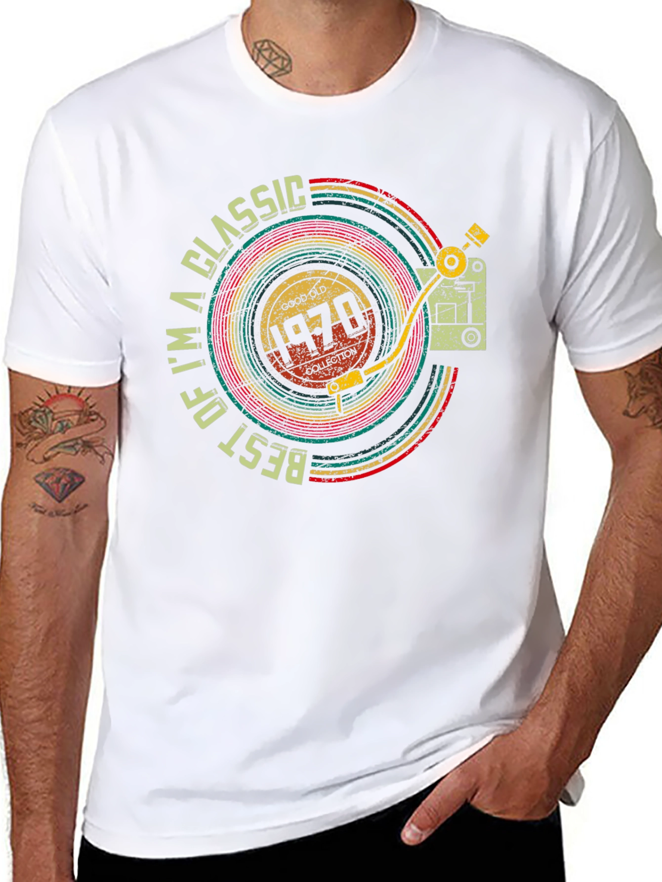 Classic 1970s Record Player Design T-Shirt