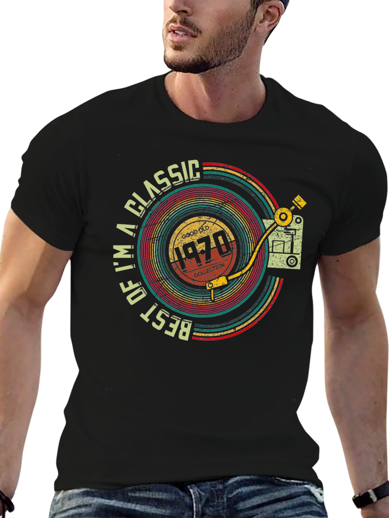 Classic 1970s Record Player Design T-Shirt