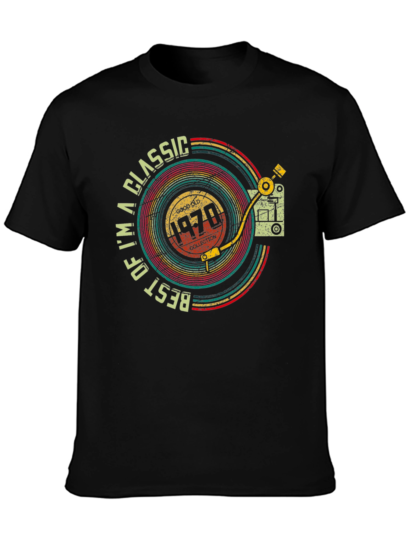 Classic 1970s Record Player Design T-Shirt