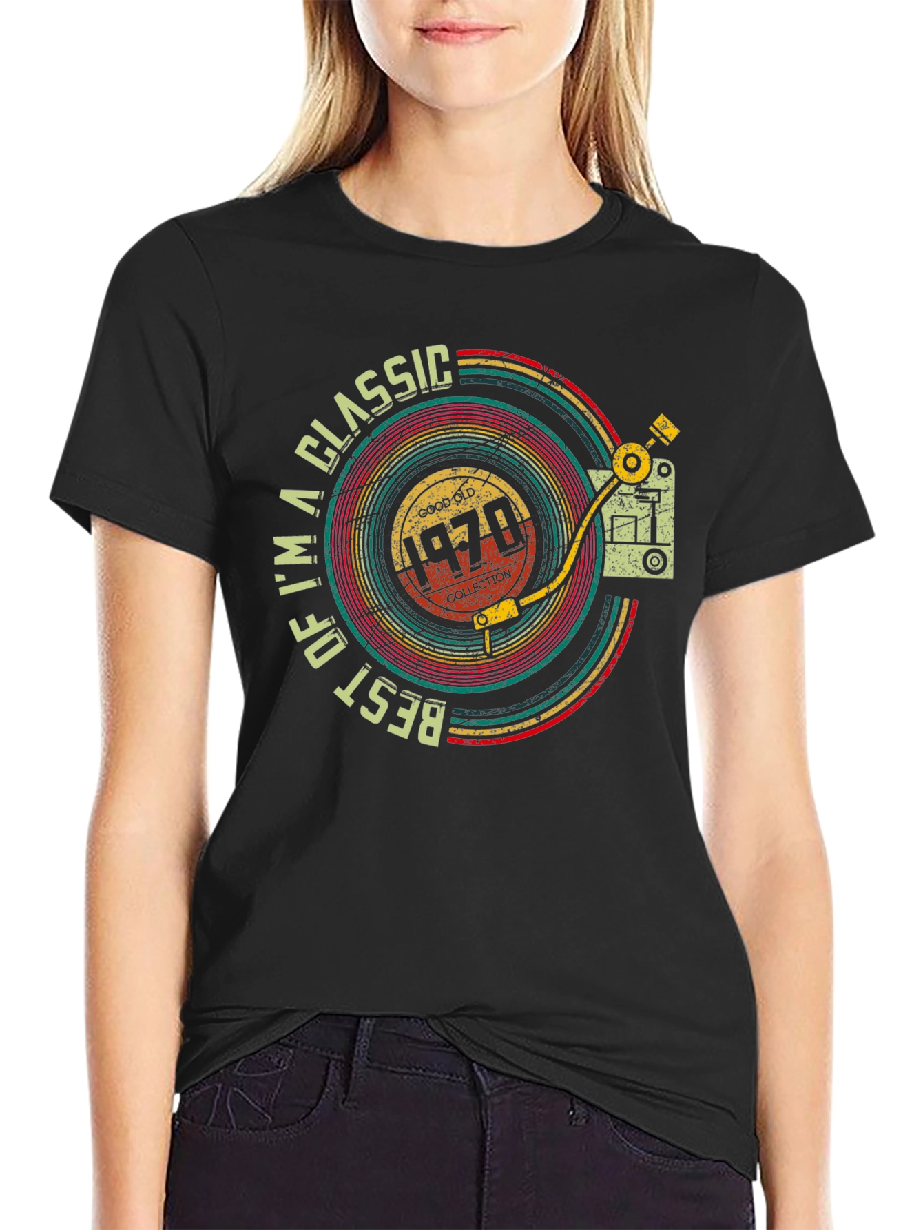 Classic 1970s Record Player Design T-Shirt