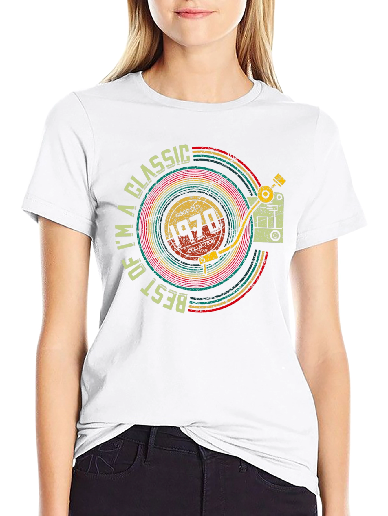 Classic 1970s Record Player Design T-Shirt
