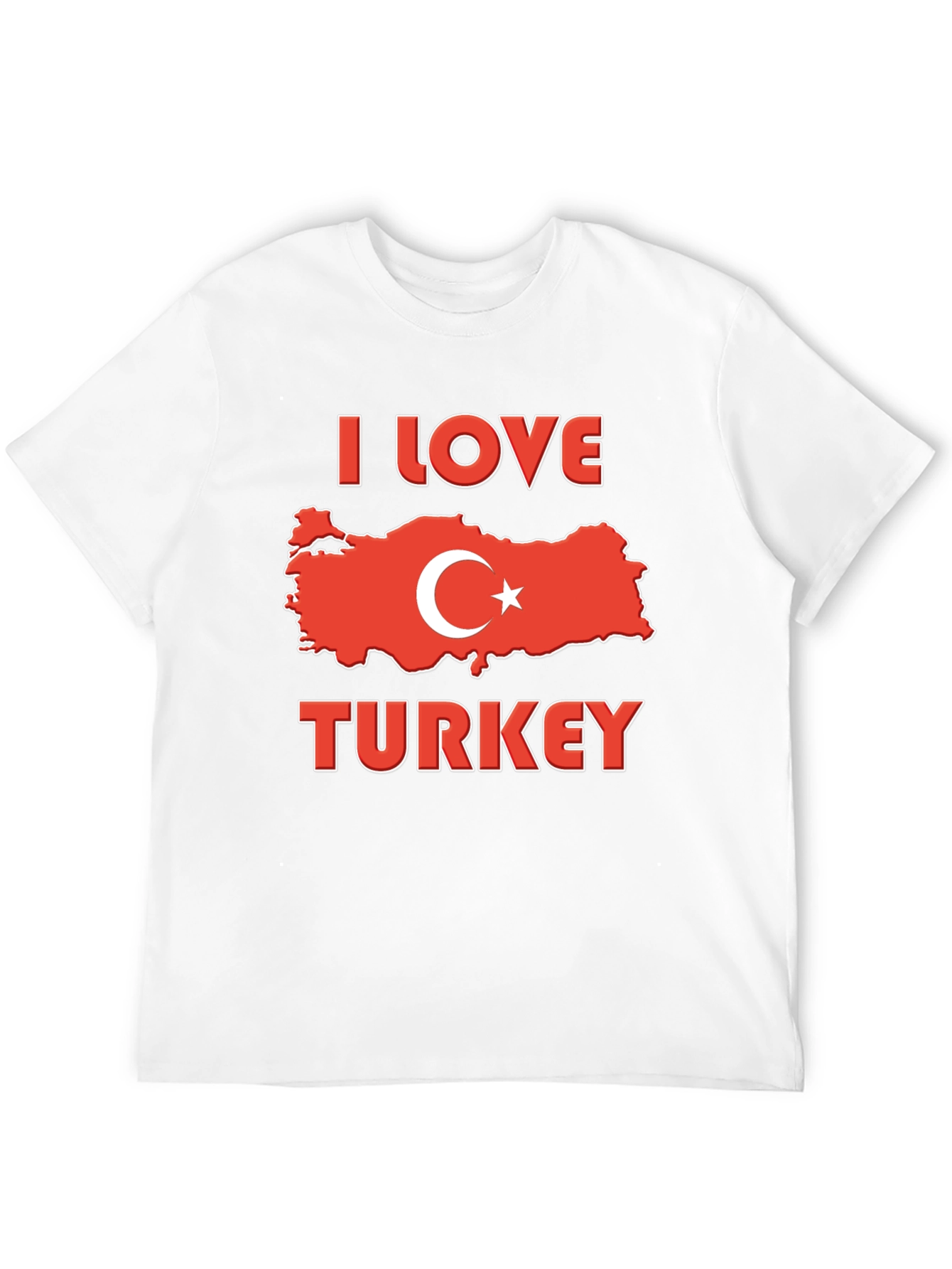 I Love Turkey Flag Graphic T-Shirt