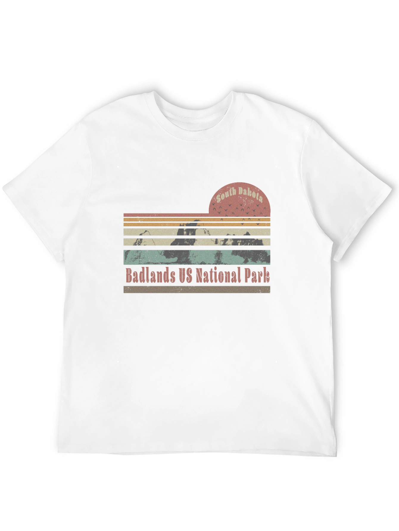 South Dakota Badlands National Park Retro T-Shirt