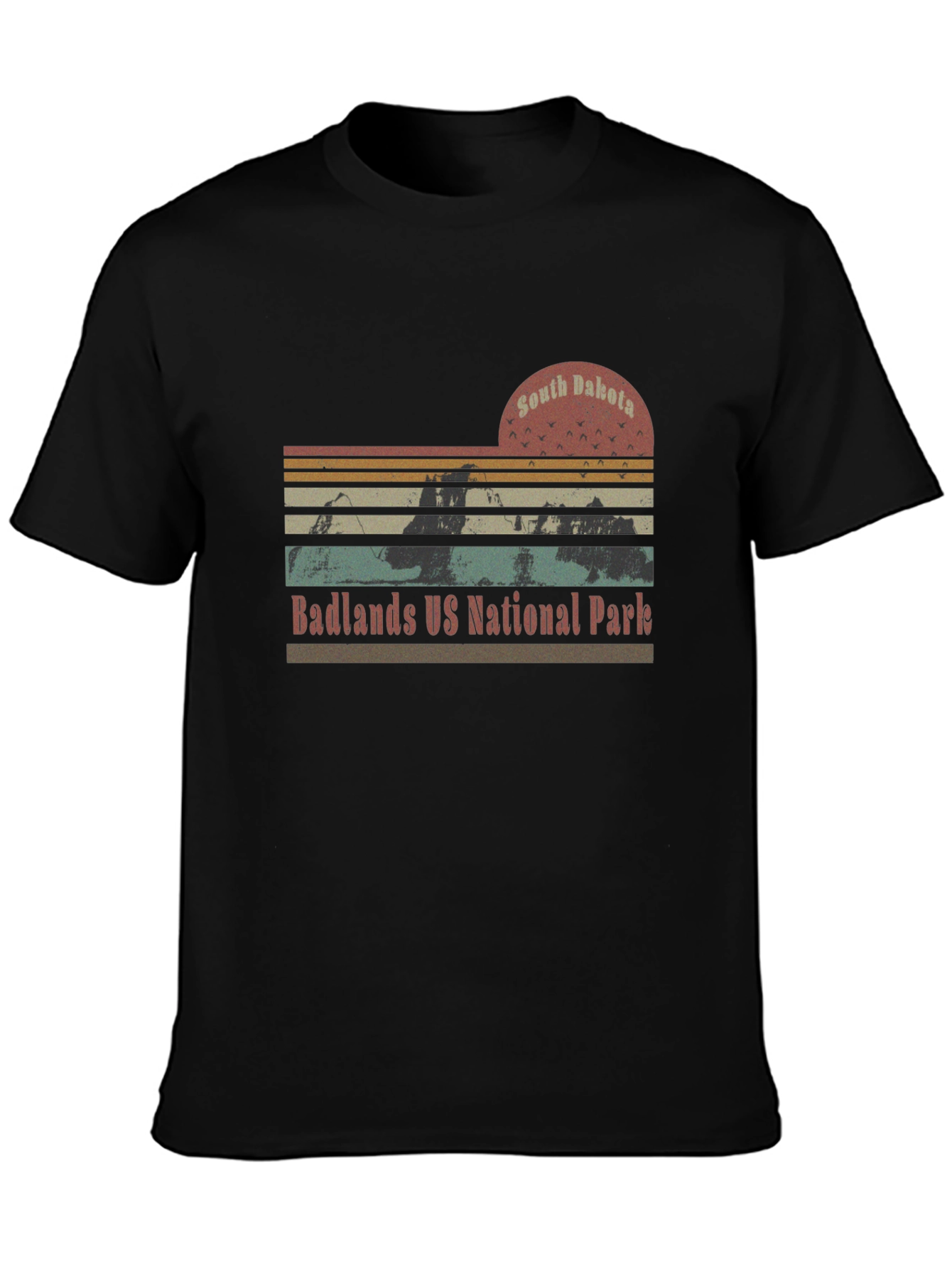 South Dakota Badlands National Park Retro T-Shirt