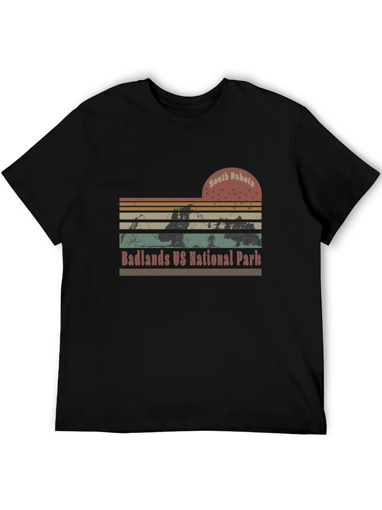 South Dakota Badlands National Park Retro T-Shirt
