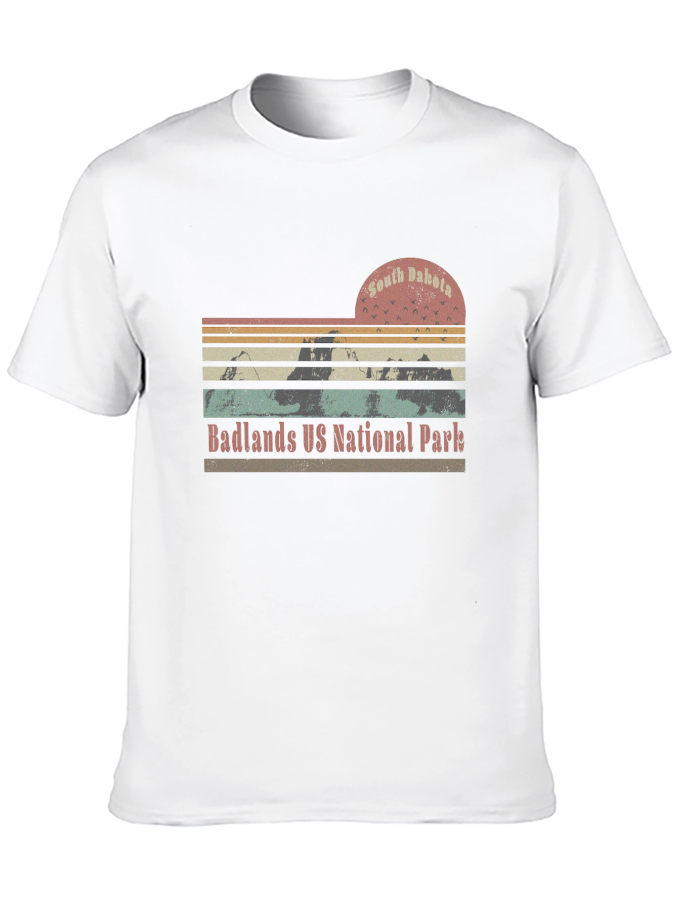 South Dakota Badlands National Park Retro T-Shirt
