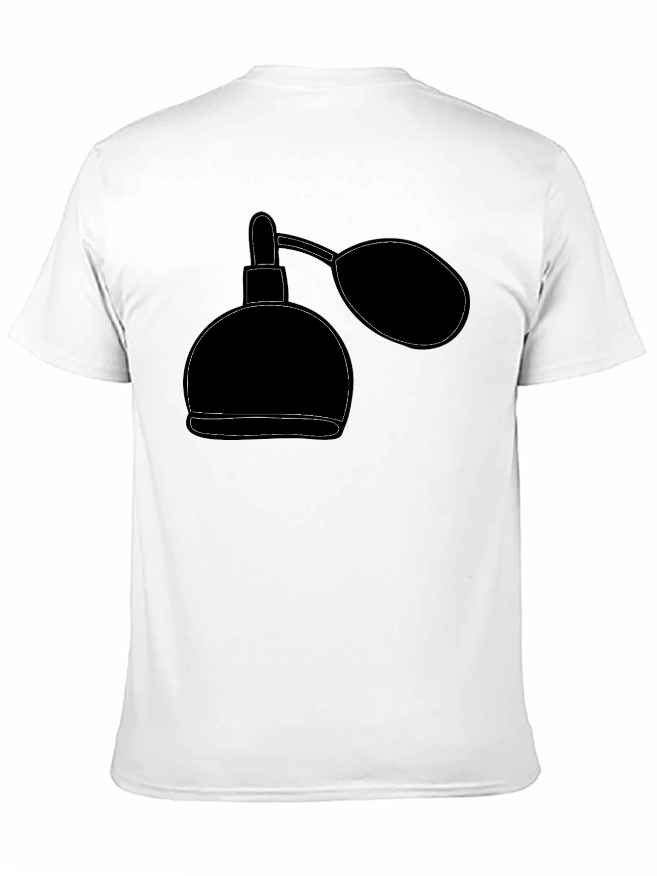 Retro Perfume Bottle Graphic Tee - Stylish Black T-Shirt