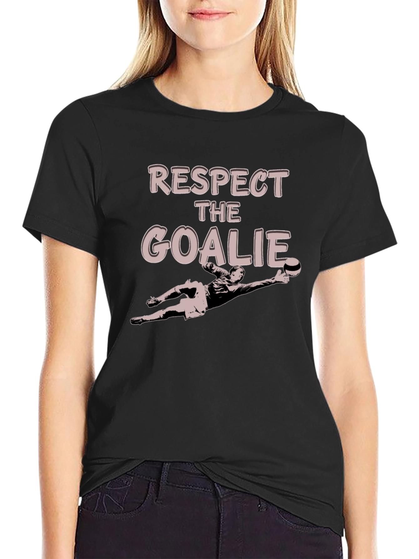 Respect the Goalie Black T-Shirt