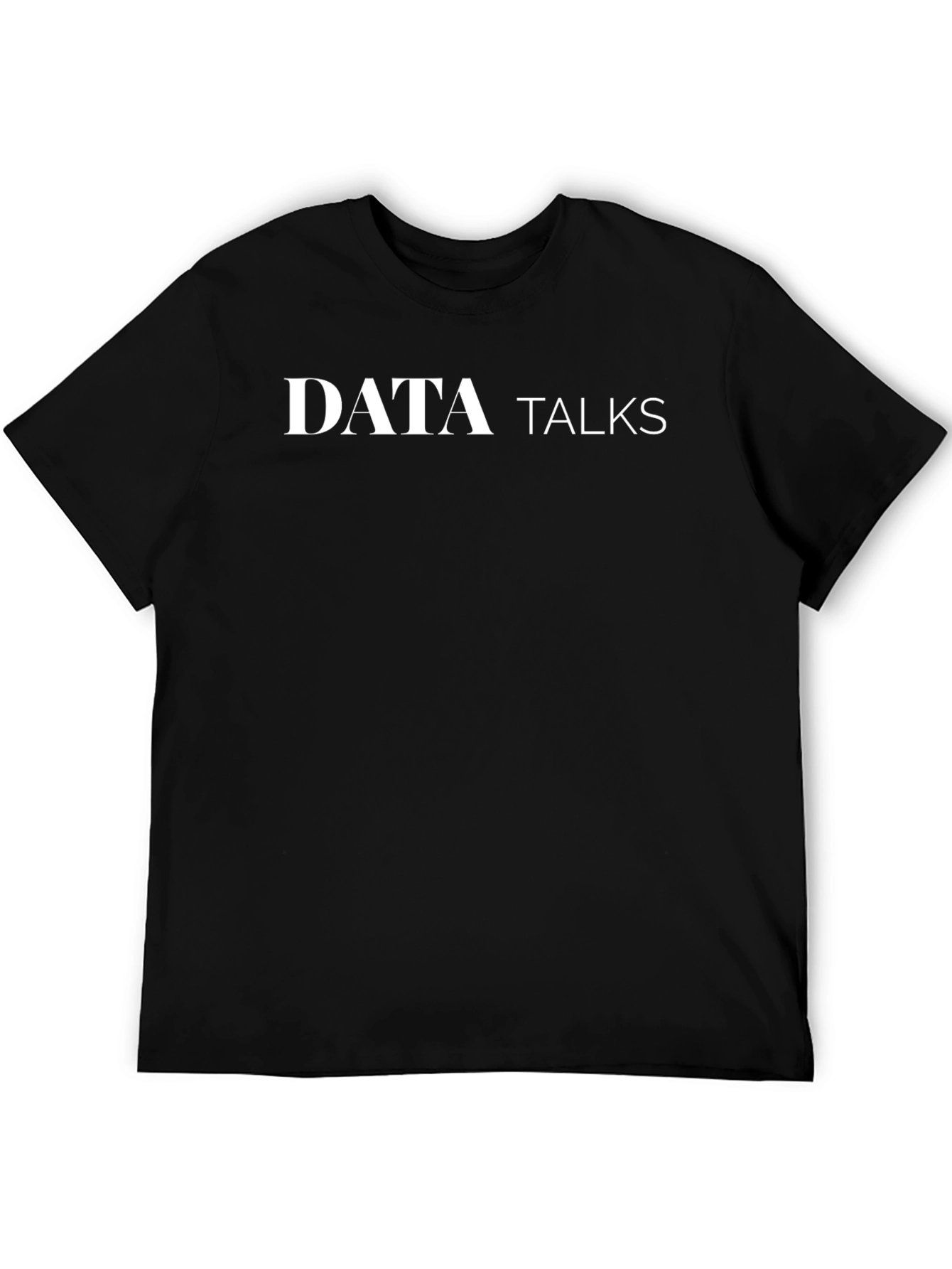 Data Talks Black Graphic T-Shirt
