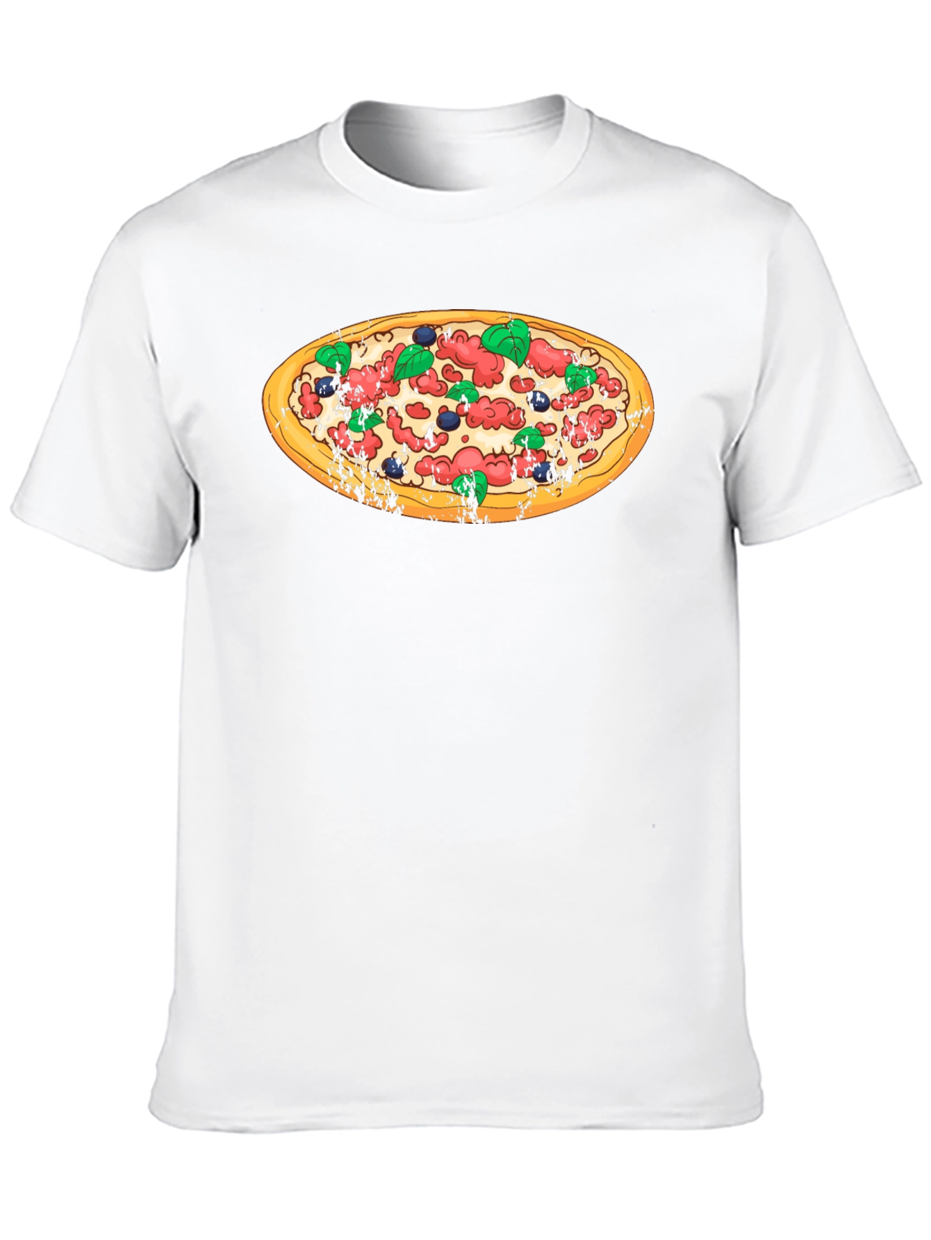 Pizza Graphic Black T-Shirt - Casual Comfort