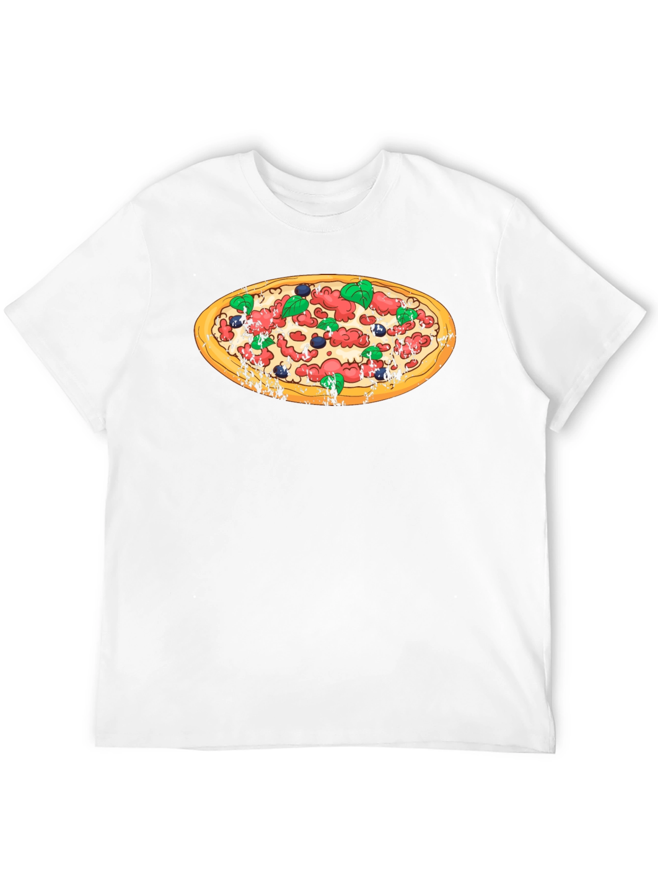Pizza Graphic Black T-Shirt - Casual Comfort