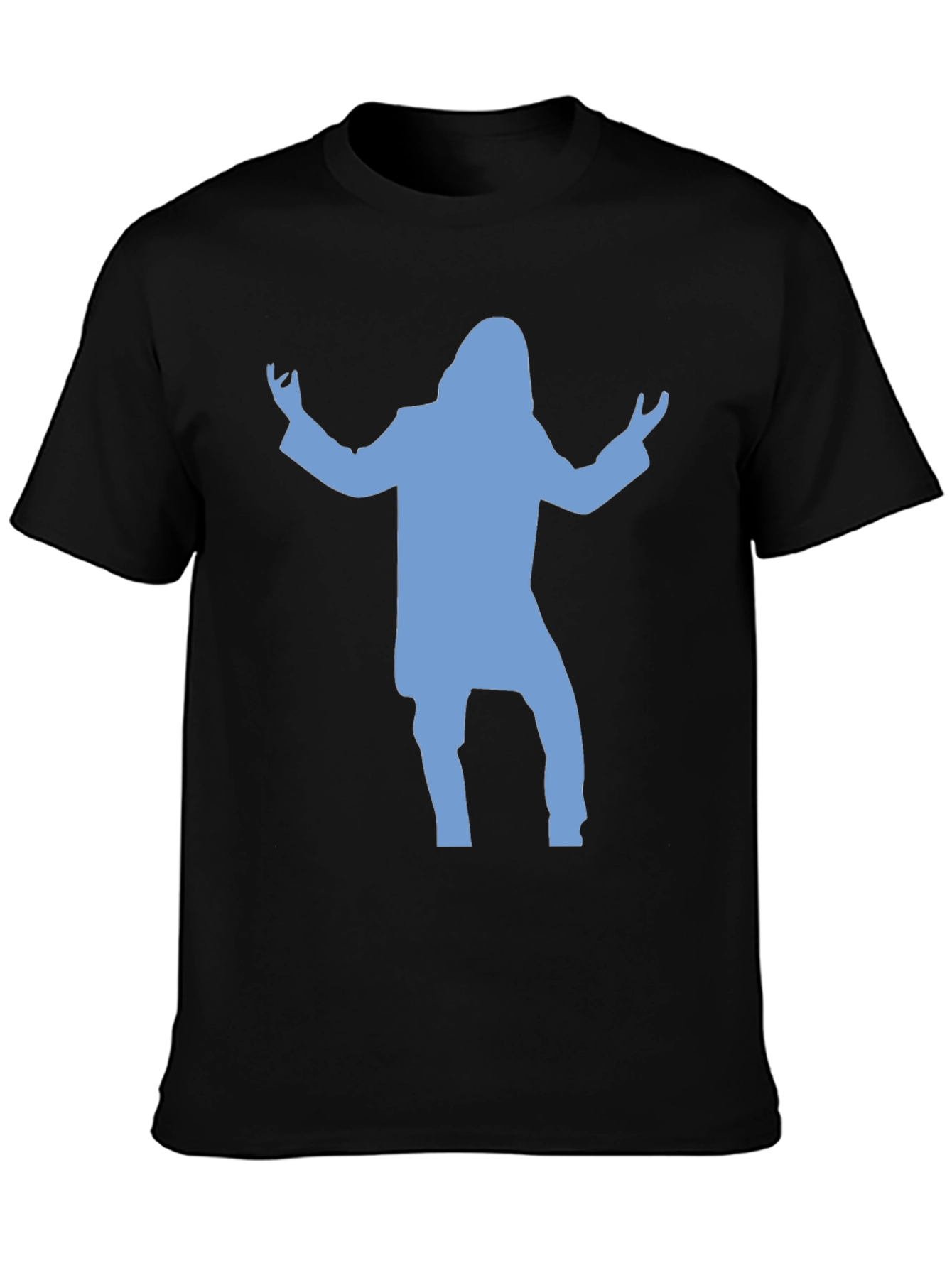 Silhouette T-Shirt - Black Cotton Blend Tee