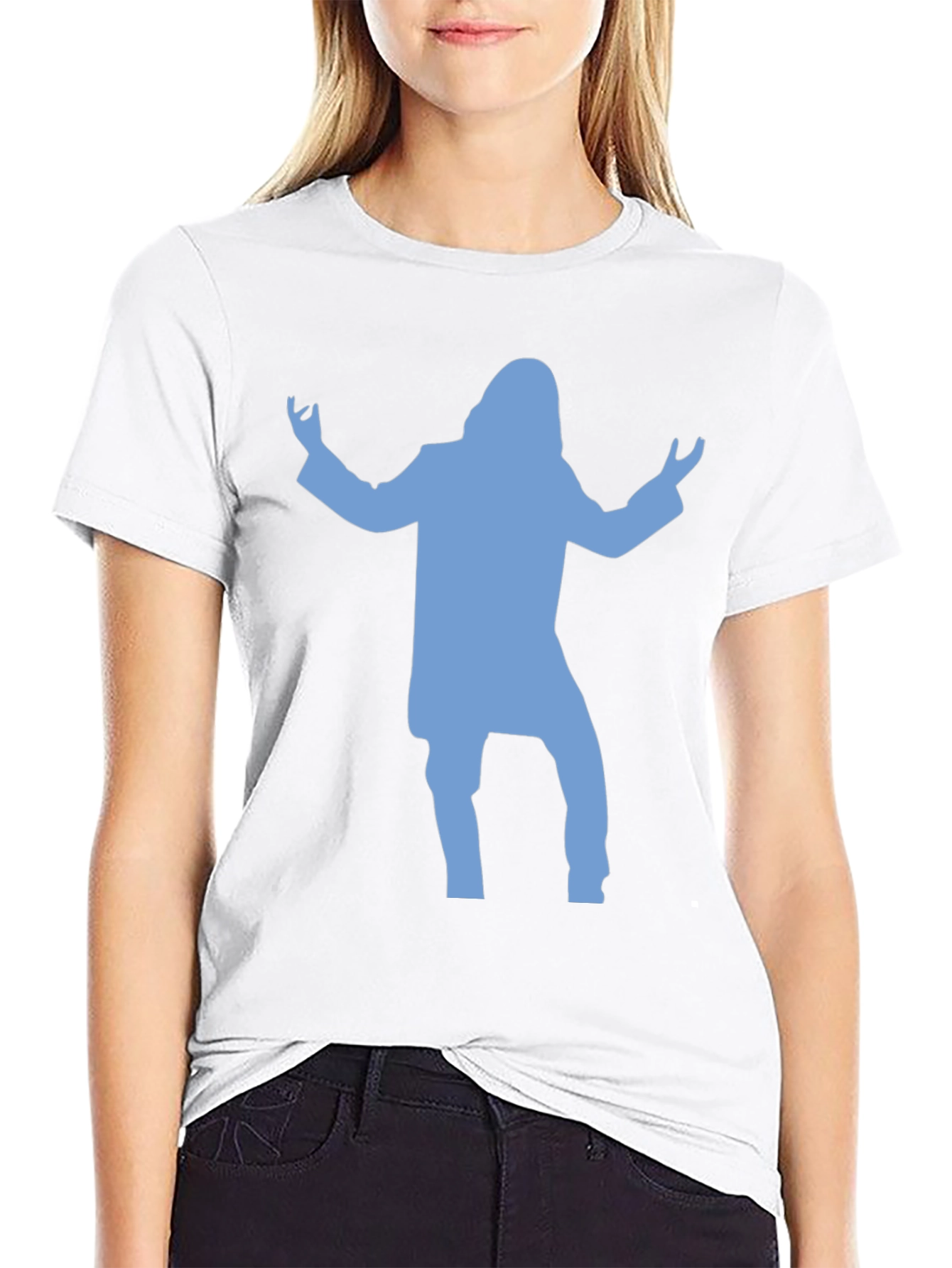 Silhouette T-Shirt - Black Cotton Blend Tee