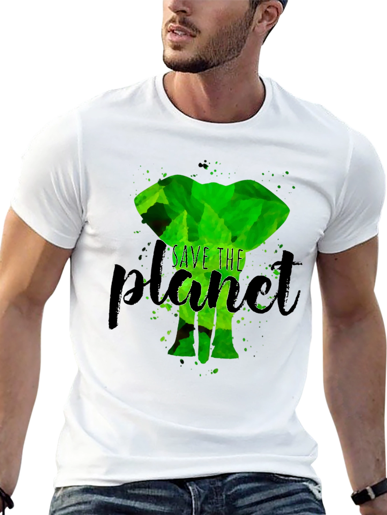 Eco-Friendly Save the Planet Elephant T-Shirt