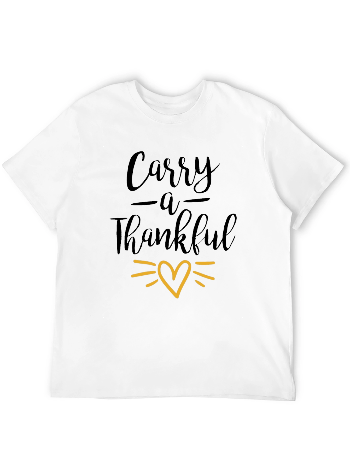 Carry a Thankful Heart T-Shirt - Black Graphic Tee